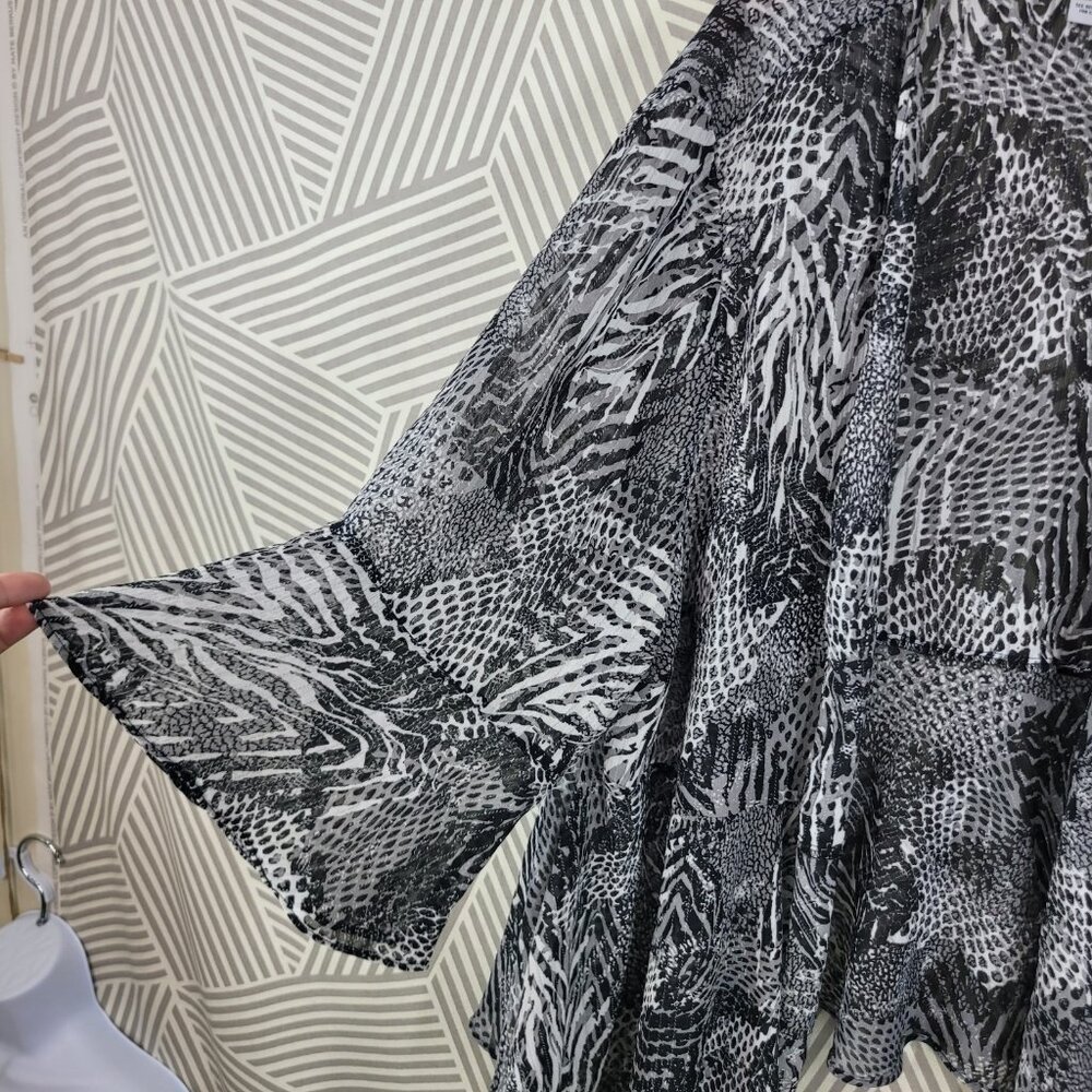 Catherines Plus Size 3x Mesh Jacket Open Front Ru… - image 2